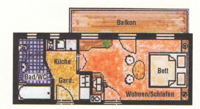 Layout Apartment Zwölfer - Apart Chiara in Neustift